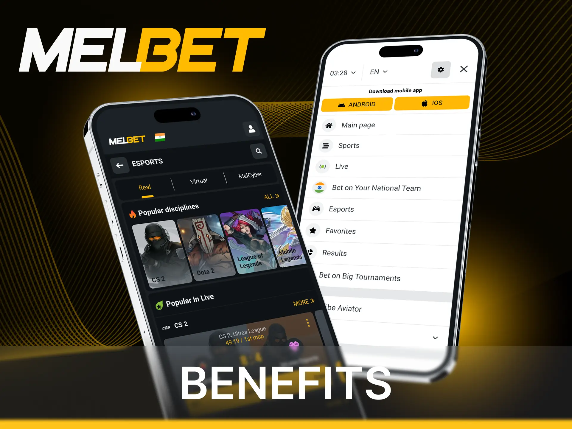 The Melbet online casino application has a convenient interface.