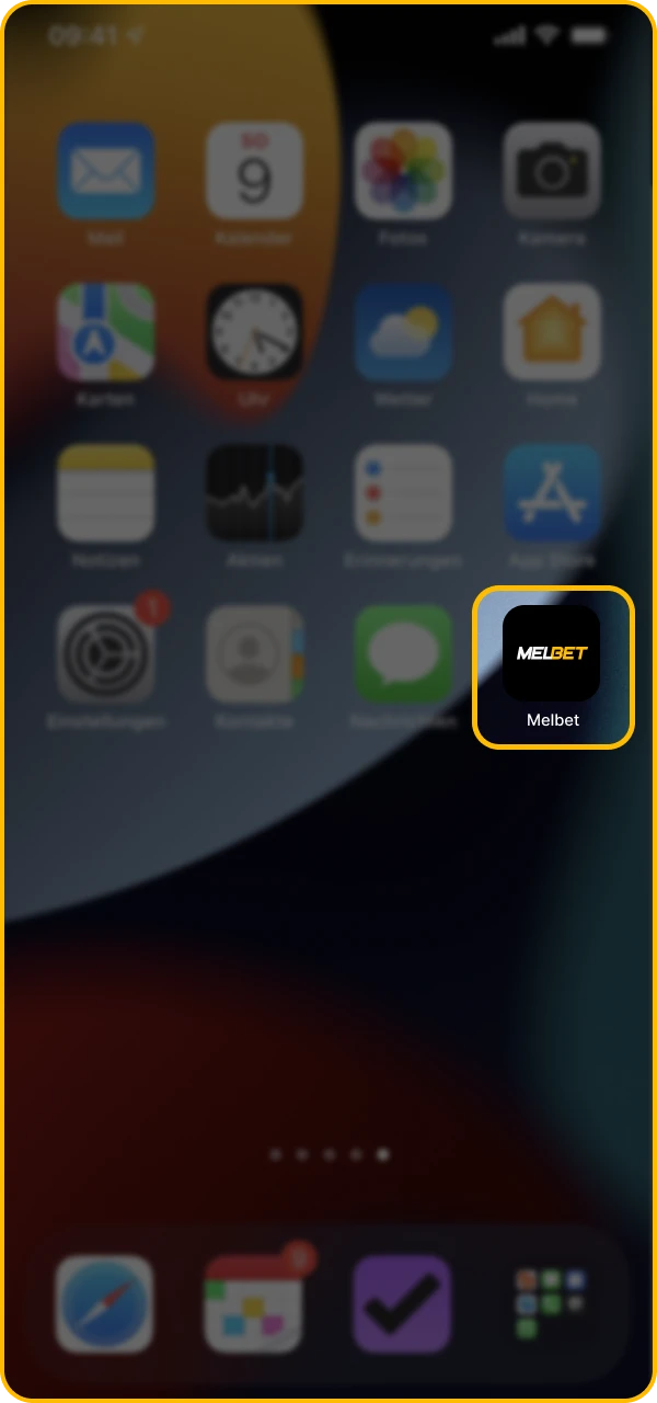After installation, the Melbet online casino app will appear on the main screen.
