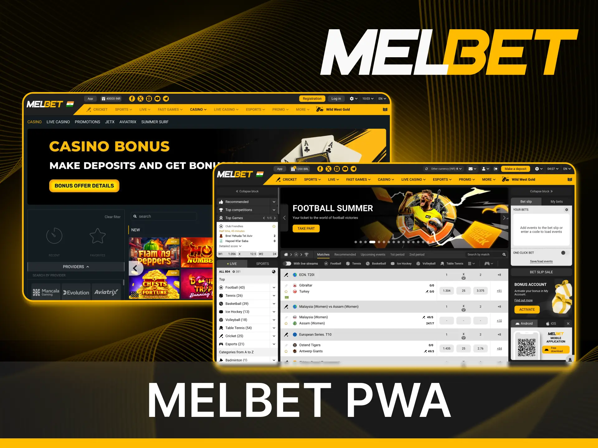 You can install the Melbet online casino application on your computer.