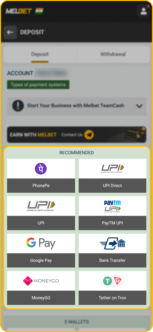 Deposit funds for your Melbet Aviator gaming.