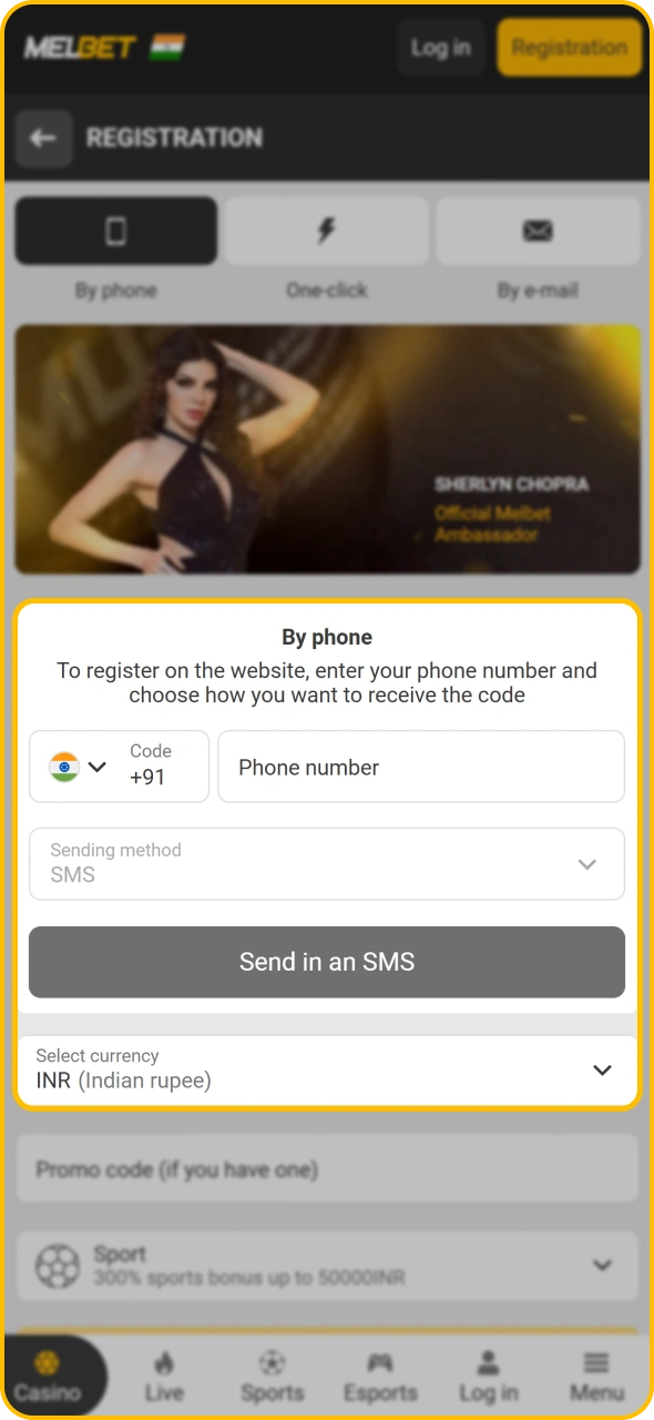 Make yourself account to start betting on football at Melbet.